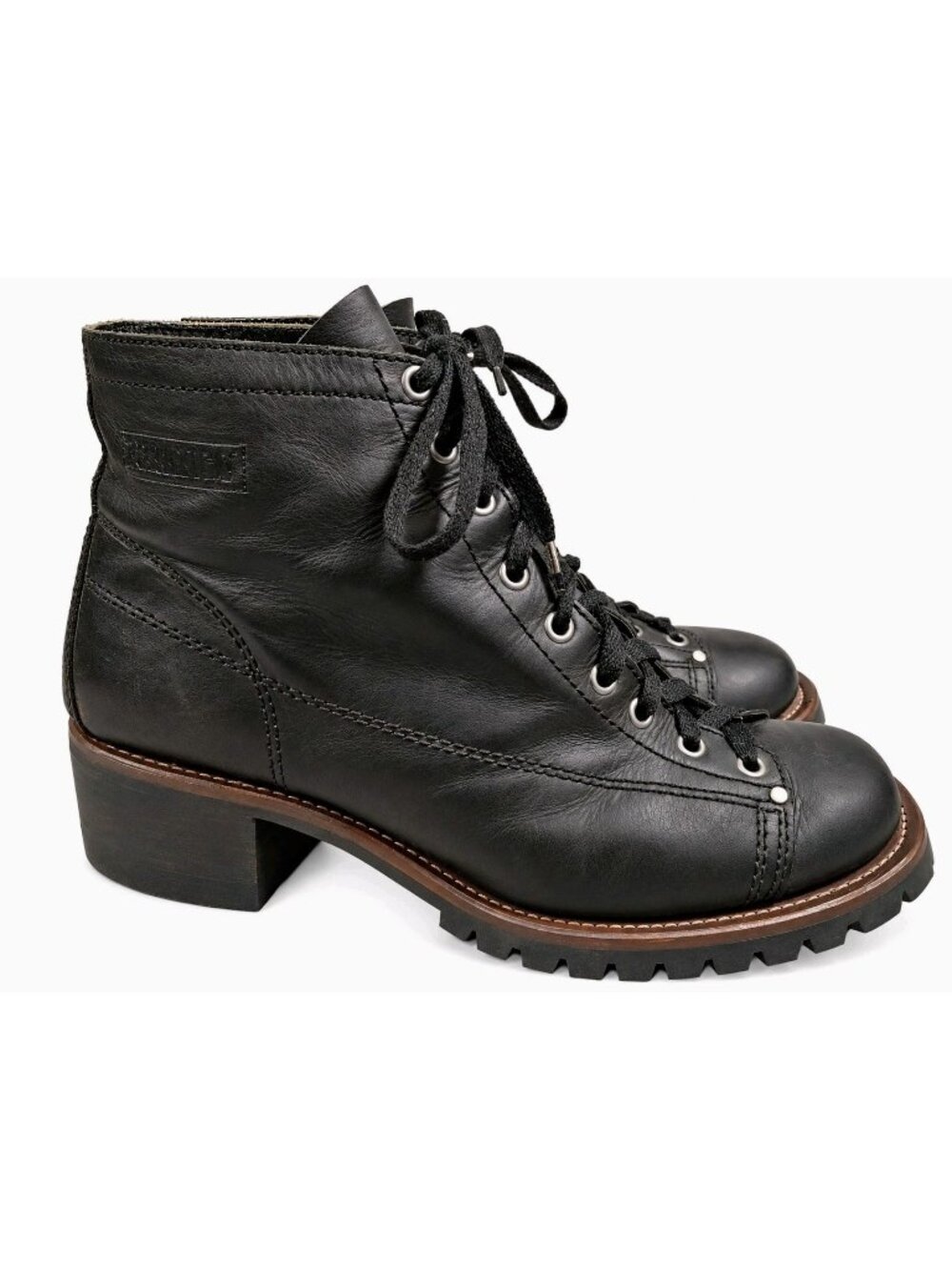 Rare Durango Men's  Black Lineman Lace to Toe US 1400 Leather Boots 10 D